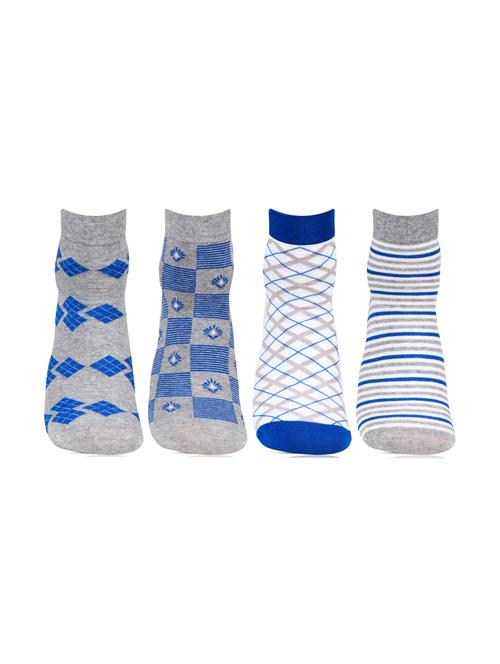pack of 4 printed ankle length socks - 18363512 - Very Small Image - 1