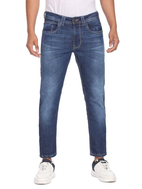 mens straight fit plain jeans - 18366445 - Very Small Image - 1