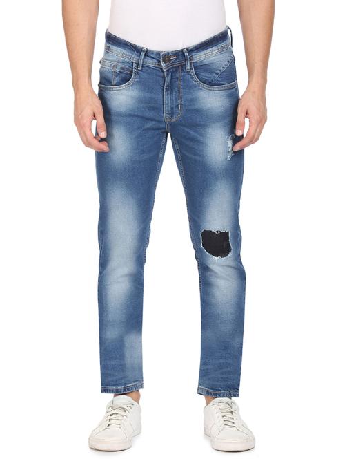 blue light washed denim jean - 18366484 - Very Small Image - 1