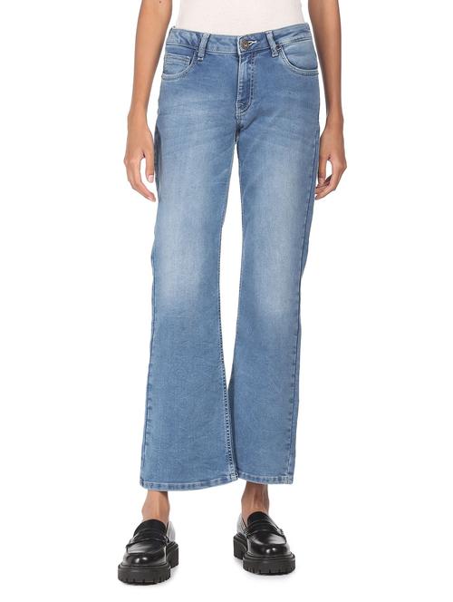 mid rise wide-leg light-washed denim jean - 18366645 - Very Small Image - 1