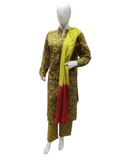 ladies cotton anarkali suit with dupatta  - 18367268 - Very Small Image - 1