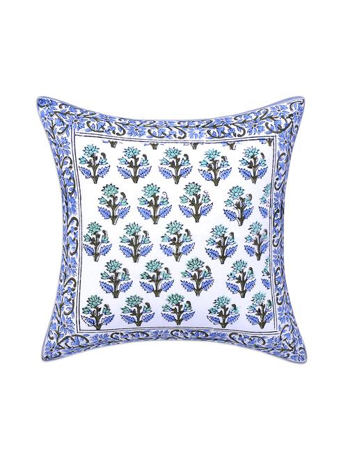 texstylehome 100% cotton block printed jaipuri cushion cover - 18367422 - Very Small Image - 1