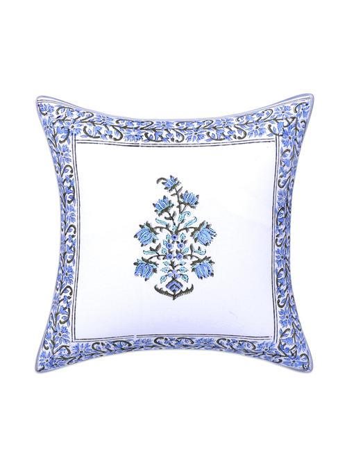 texstylehome 100% cotton block printed jaipuri cushion cover - 18367432 - Very Small Image - 1
