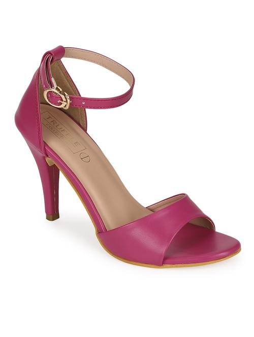 purple pu ankle strap sandals - 18368159 - Very Small Image - 1