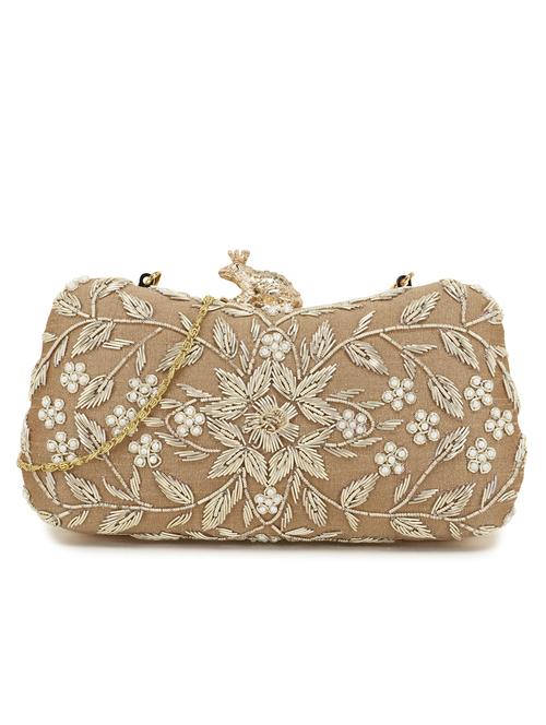 beige embellished box clutch - 18369064 - Very Small Image - 1