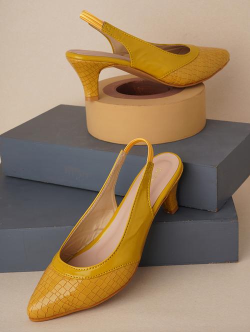 yellow textured pumps - 18369148 - Very Small Image - 1