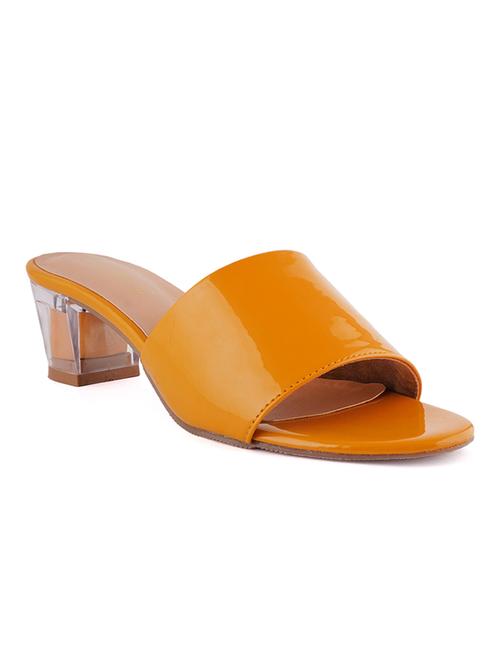 yellow synthetic slip on sandals - 18369174 - Very Small Image - 1