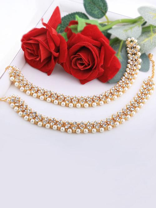 multi colored brass anklets and payal - 18369744 - Very Small Image - 1