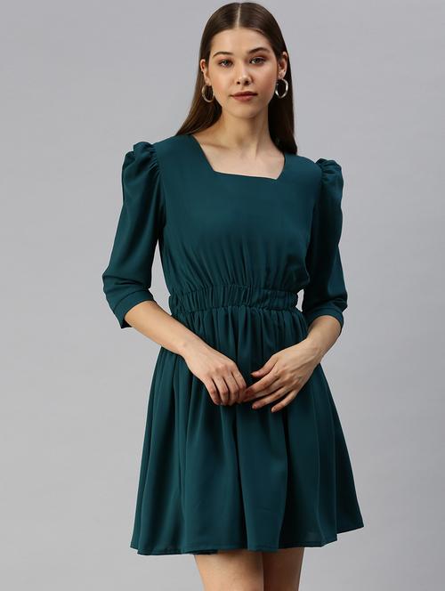 Women's Solid Dress - 18372200 - Very Small Image - 1