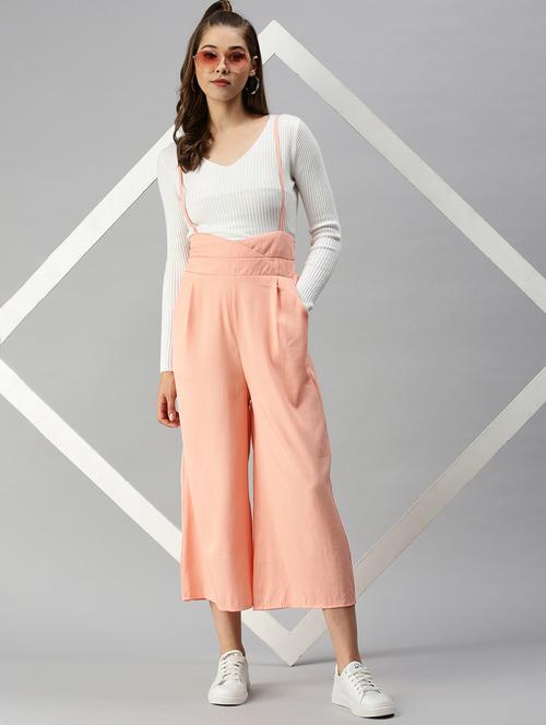 Cami Neck Solid Dungaree Jumpsuit - 18372217 - Very Small Image - 1