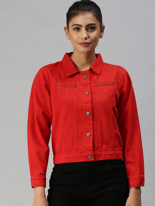 red solid summer jacket - 18372233 - Very Small Image - 1