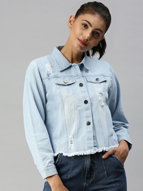 blue distress summer jacket - 18372266 - Very Small Image - 1