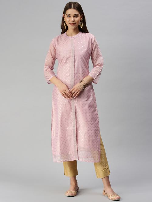 Women's Front Slit Kurta - 18372806 - Very Small Image - 1