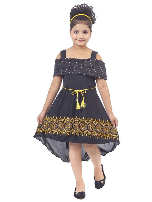 navy blue printed frock - 18375694 - Very Small Image - 1