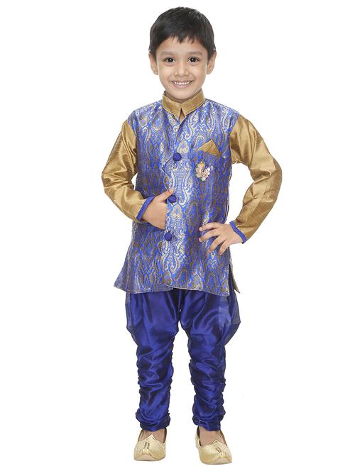 navy blue printed kurta set - 18375893 - Very Small Image - 1