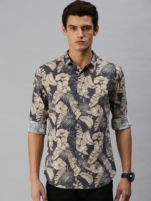 mens tropical casual shirt - 18376023 - Very Small Image - 1