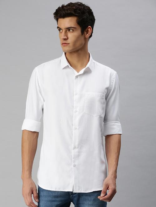 mens solid casual shirt - 18376026 - Very Small Image - 1