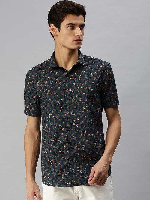 mens florals casual shirt - 18376028 - Very Small Image - 1