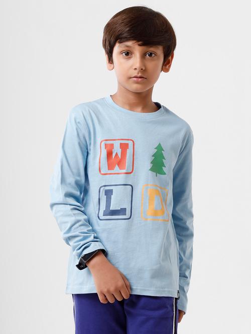 light blue graphic regular tee - 18376112 - Very Small Image - 1