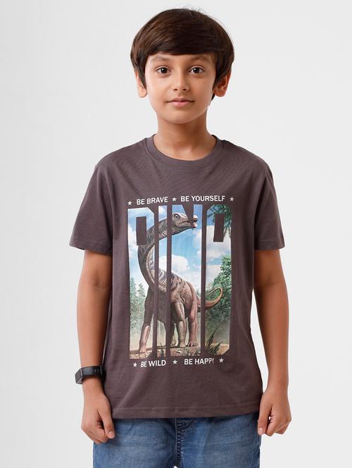 grey graphic regular tee - 18376113 - Very Small Image - 1