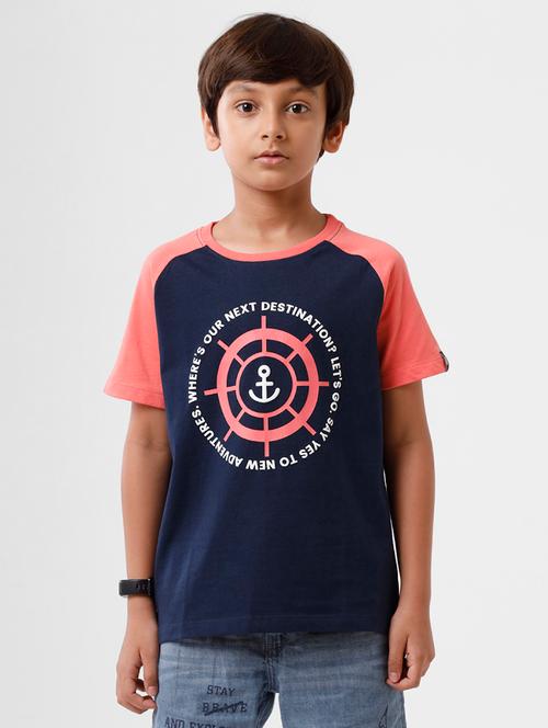 navy blue graphic regular tee - 18376124 - Very Small Image - 1