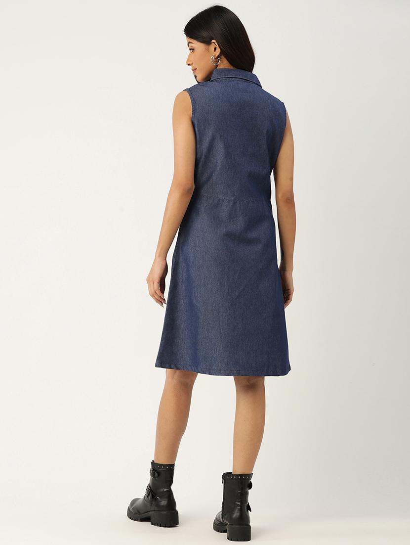 button up solid shirt dress - 18376206 - Zoom Image - 2