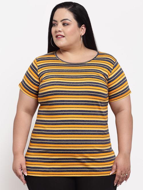 Round Neck Striped Tee - 18376409 - Very Small Image - 1