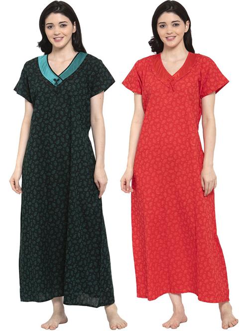 pack of 2 printed nighty  - 18377451 - Very Small Image - 1