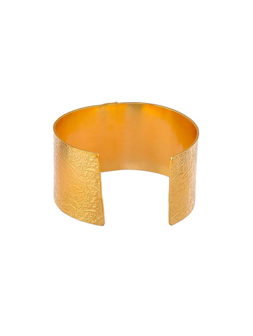 gold plated trendy statement handcuff - 18378531 - Standard Image - 2