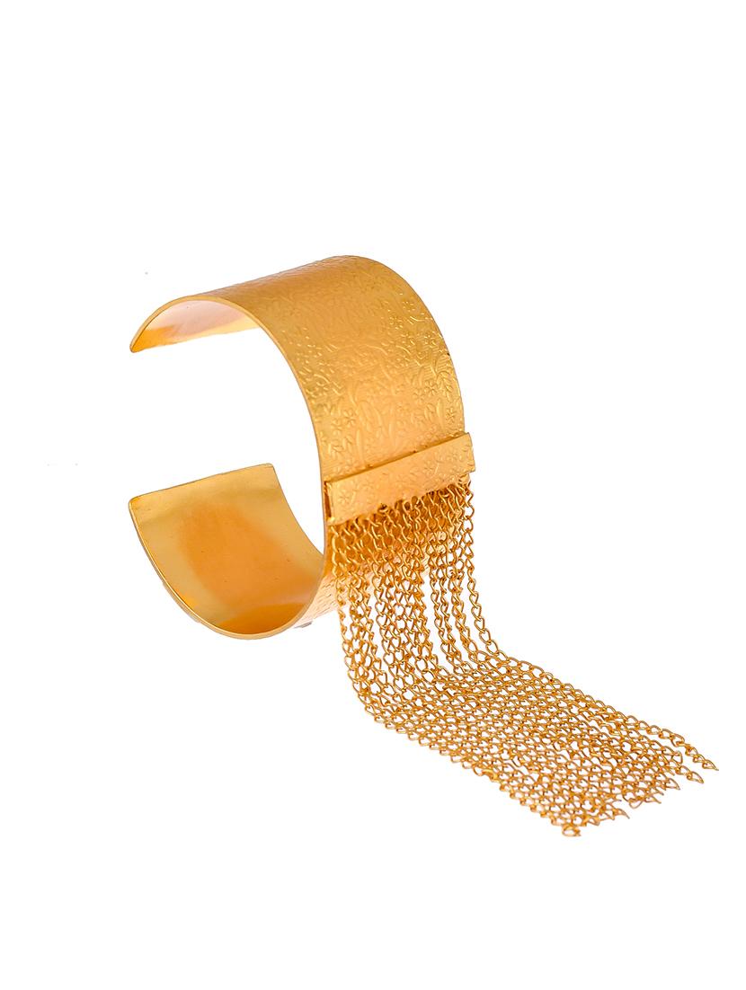 gold plated trendy statement handcuff - 18378531 - Zoom Image - 3