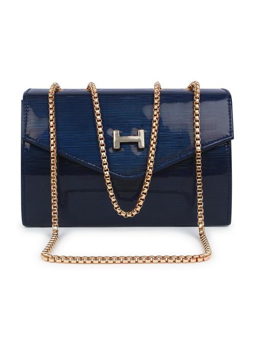 navy blue textured regular sling bag - 18378686 - Very Small Image - 1