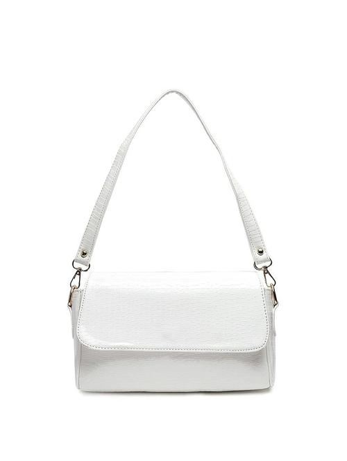 white textured regular sling bag - 18378700 - Very Small Image - 1