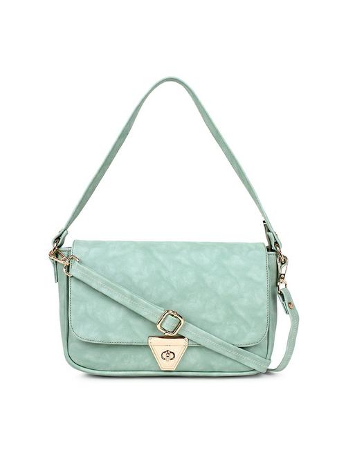 Green Textured Regular Sling Bag - 18378703 - Very Small Image - 1