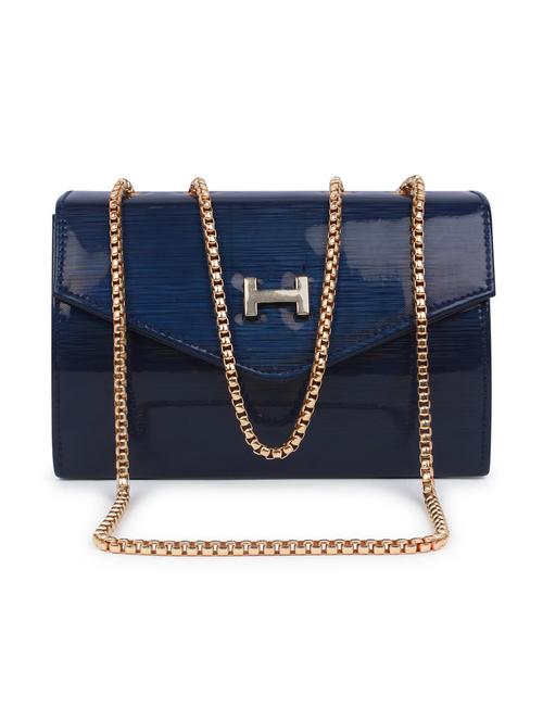navy blue textured regular sling bag - 18378755 - Very Small Image - 1