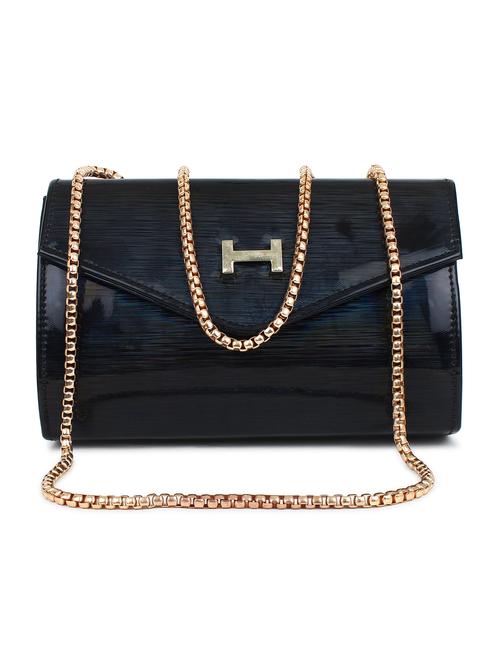 Black Textured Regular Sling Bag - 18378756 - Very Small Image - 1