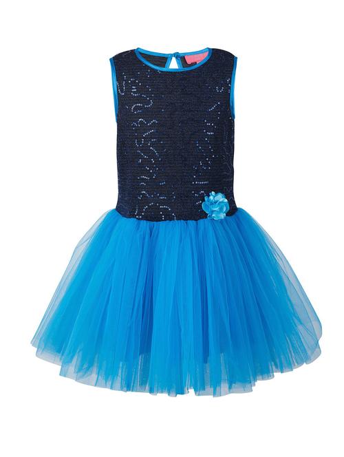 blue embellished  frock - 18379836 - Very Small Image - 1