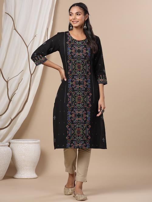 women's straight kurta - 18380045 - Very Small Image - 1