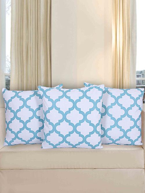 texstylehome assorted reversible jaipuri print pure cotton cushion covers - 18381858 - Very Small Image - 1