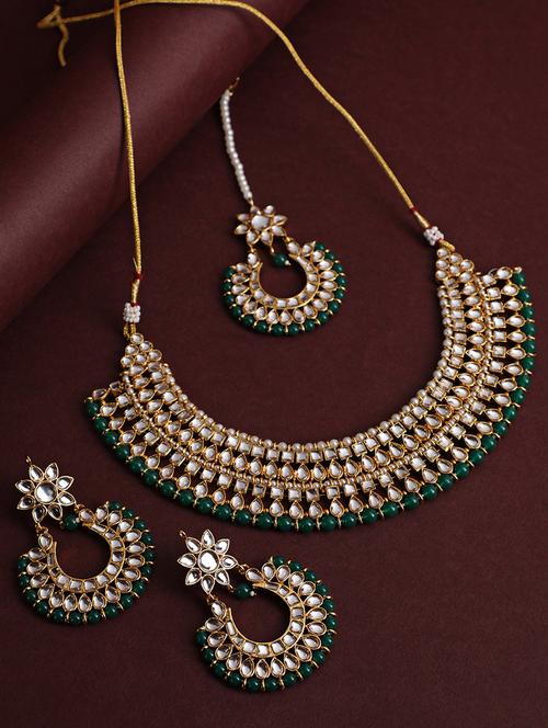 green brass choker necklace - 18382388 - Very Small Image - 1