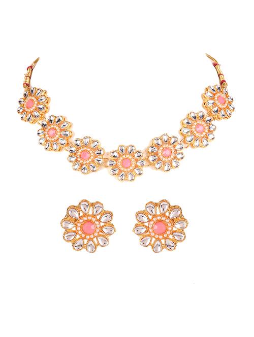 pink brass choker necklace - 18382395 - Very Small Image - 1