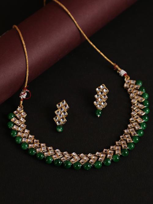 green brass choker necklace - 18382427 - Very Small Image - 1
