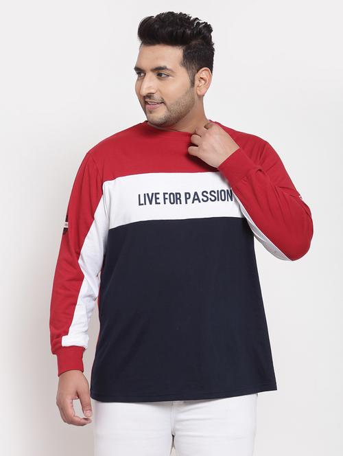 red color-blocked polo t-shirt - 18382530 - Very Small Image - 1