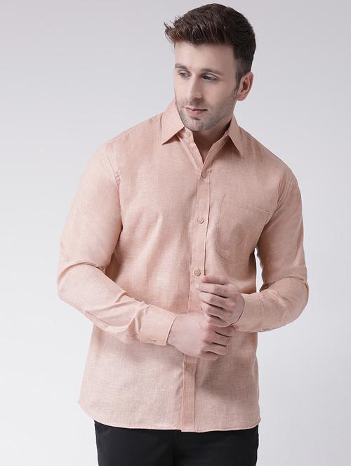 mens self design casual shirt - 18383729 - Very Small Image - 1