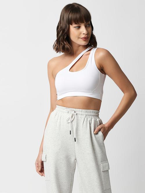 women's crop single shoulder top - 18384055 - Very Small Image - 1