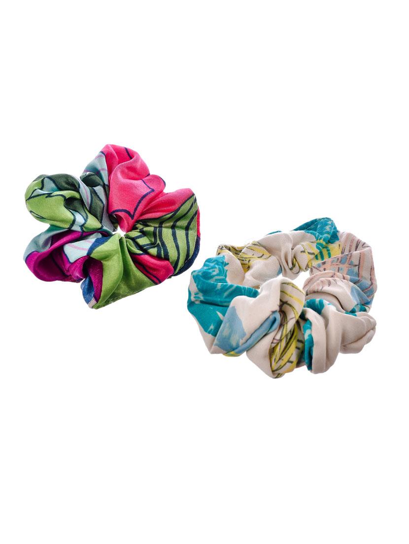 set of 6 multi colored printed ponytail holders - 18384148 - Zoom Image - 2