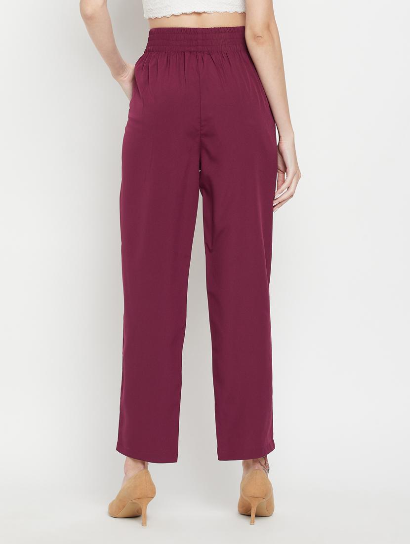high rise solid pleated trouser - 18384473 - Zoom Image - 2