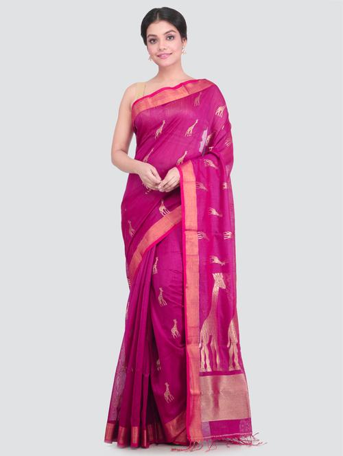 multi colored cotton silk handloom saree with blouse - 18384542 - Very Small Image - 1