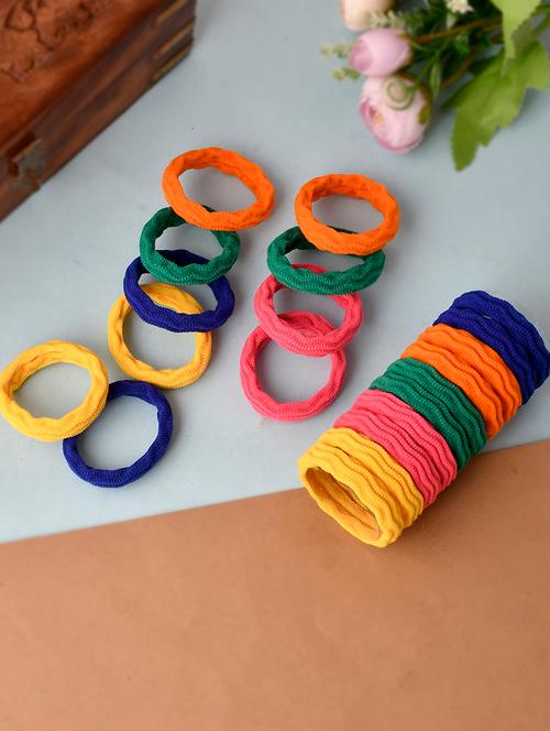set of 20 multi colored ponytail holders - 18385171 - Very Small Image - 1