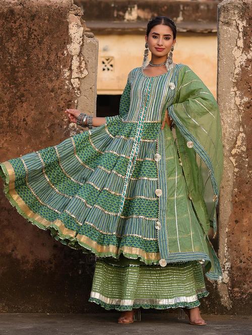 green cotton fusion  set - 18386118 - Very Small Image - 1