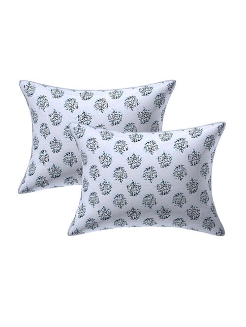 texstylehome pure cotton 12x18 inches jaipuri cushion pillow cover(pack of 2 pcs) - 18387572 - Very Small Image - 1